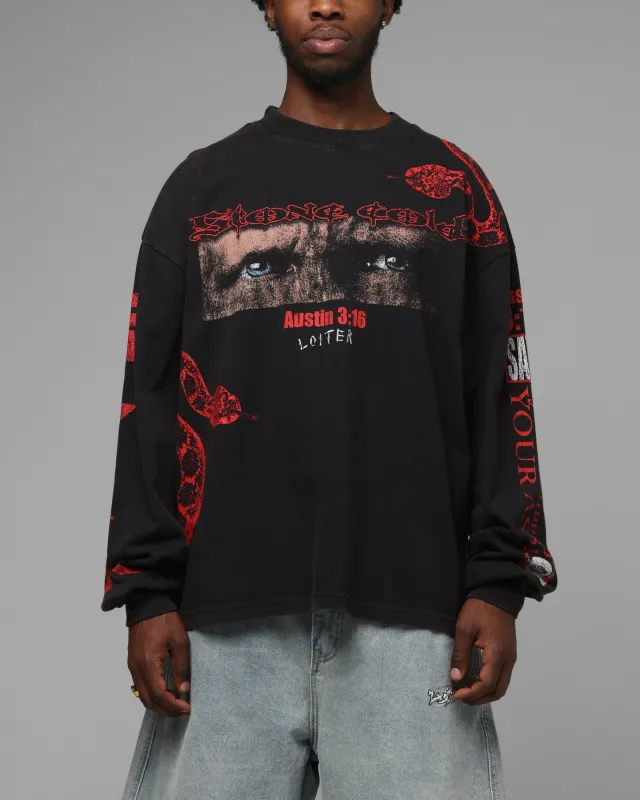 Loiter X WWE Stone Cold Long Sleeve T-Shirt Black made by Culture Kings