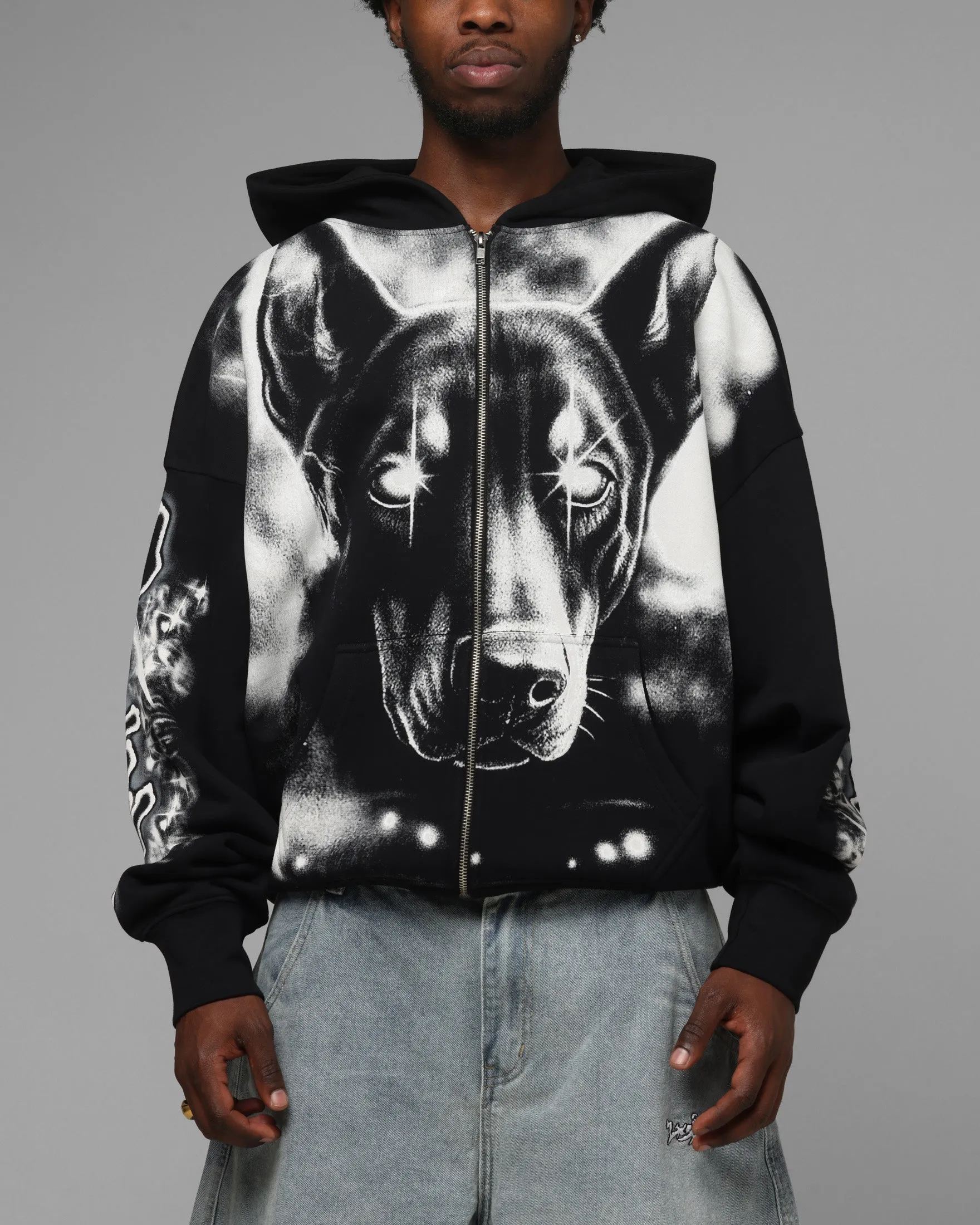 Loiter Dog Pound Airbrush Zip Hoodie Black sold by Culture Kings