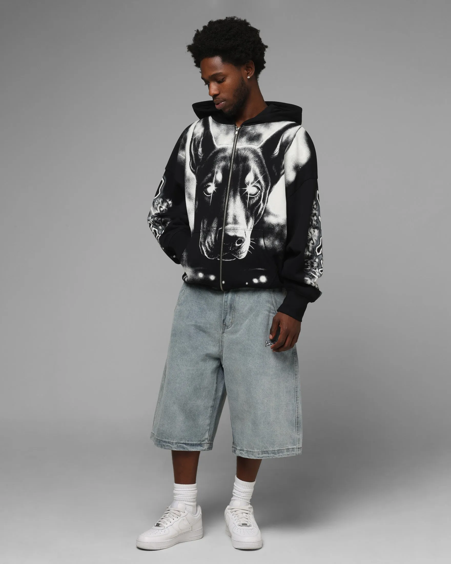 Loiter Dog Pound Airbrush Zip Hoodie Black sold by Culture Kings product image thumbnail 3