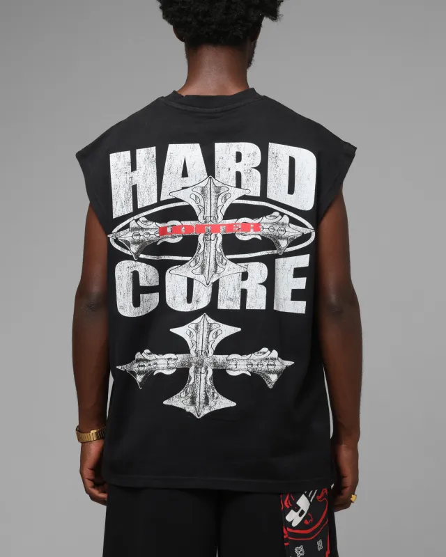 Loiter Hardcore Muscle T-Shirt Washed Black made by Culture Kings