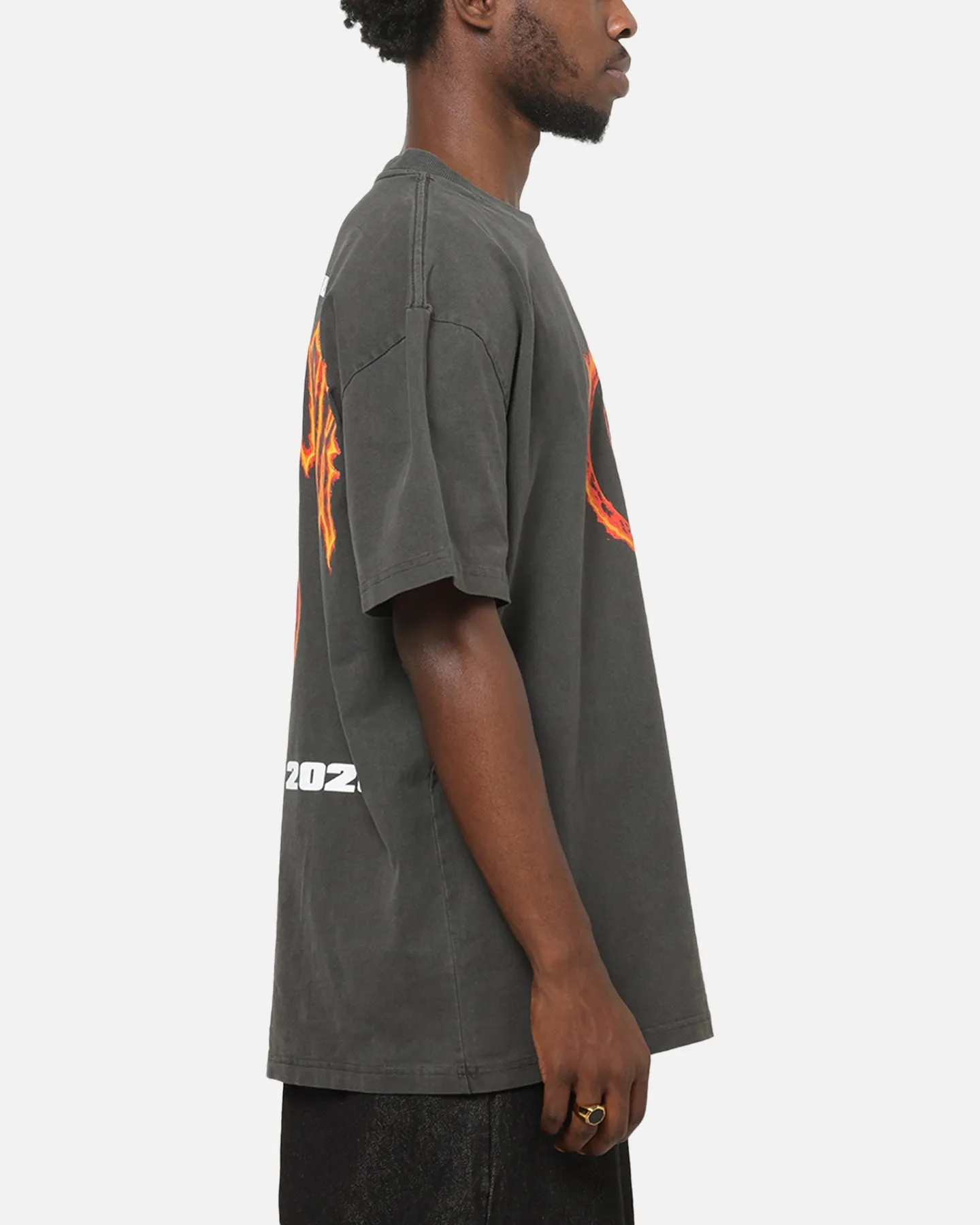 73Studio Marvel Punisher Flames Heavy T-Shirt Black Wash sold by Culture Kings product image thumbnail 5