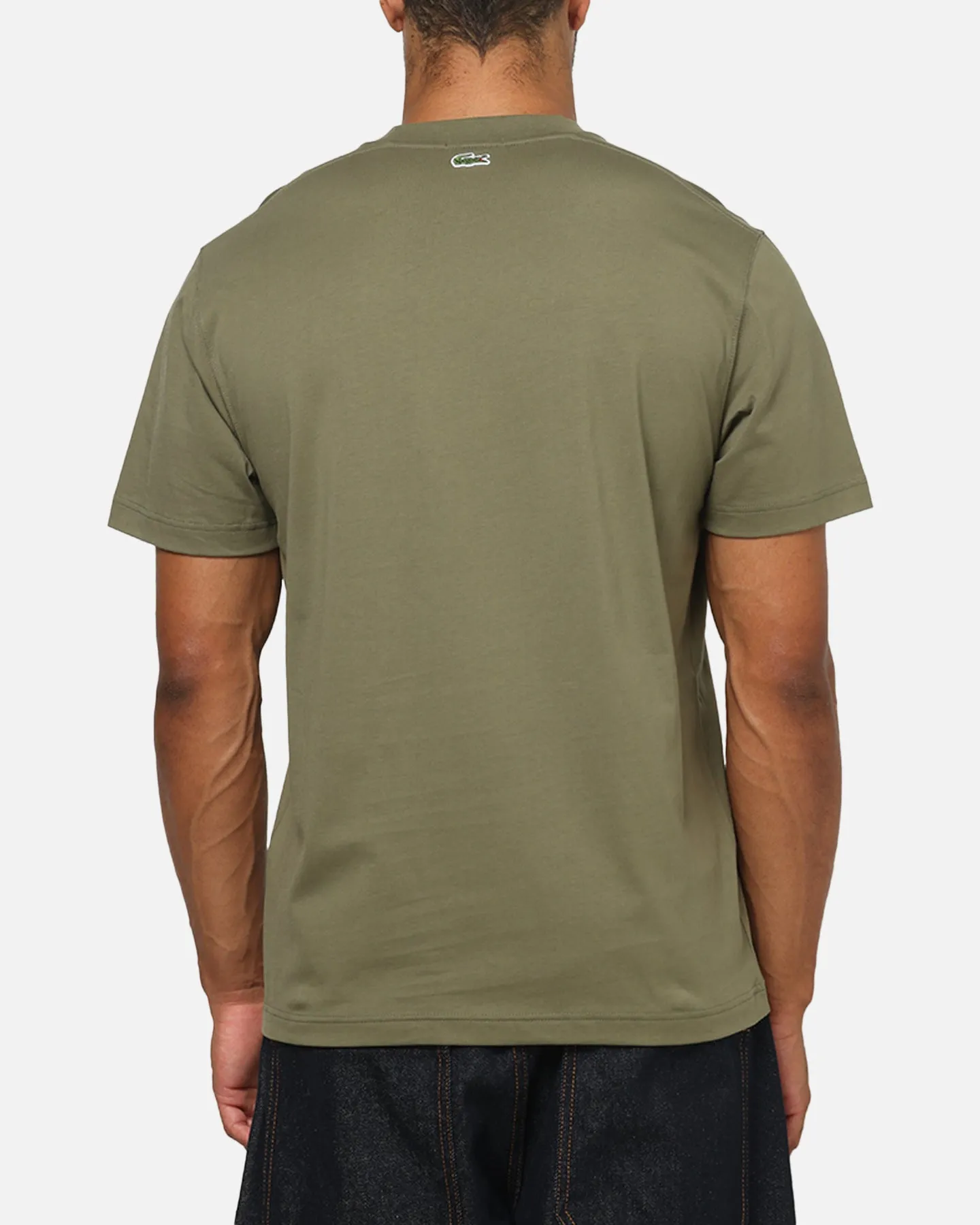 Lacoste Soft Branding Croc Logo T-Shirt Olive sold by Culture Kings product image thumbnail 3