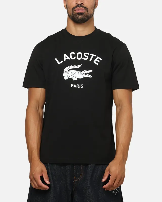 Lacoste Soft Branding Croc Logo T-Shirt Black sold by Culture Kings