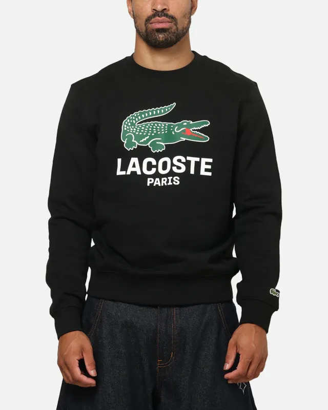 Lacoste Originals Croc Graphic Crewneck Black made by Lacoste