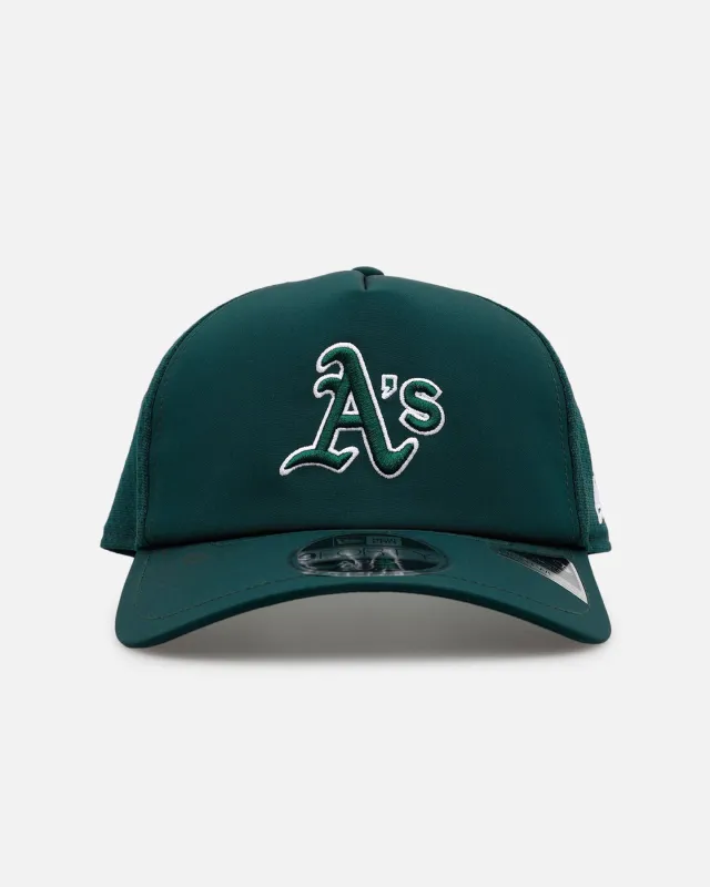 New Era Oakland Athletics 'Batting Practice' 9FORTY A-Frame Trucker Snapback Official Team Color sold by Culture Kings