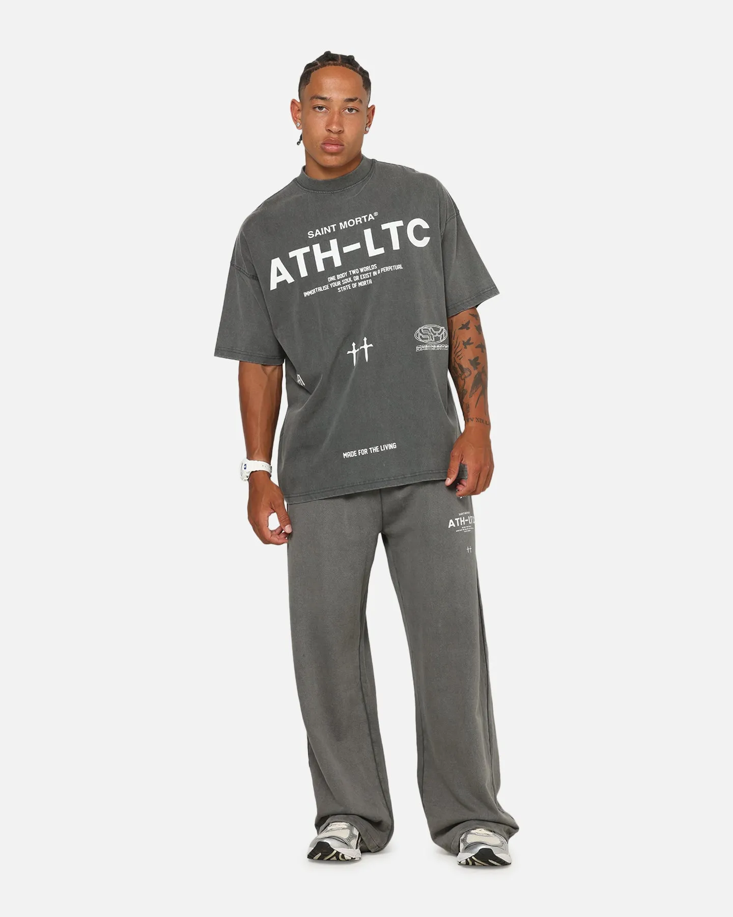 Saint Morta Athltc T-Shirt Washed Charcoal sold by Culture Kings product image thumbnail 3