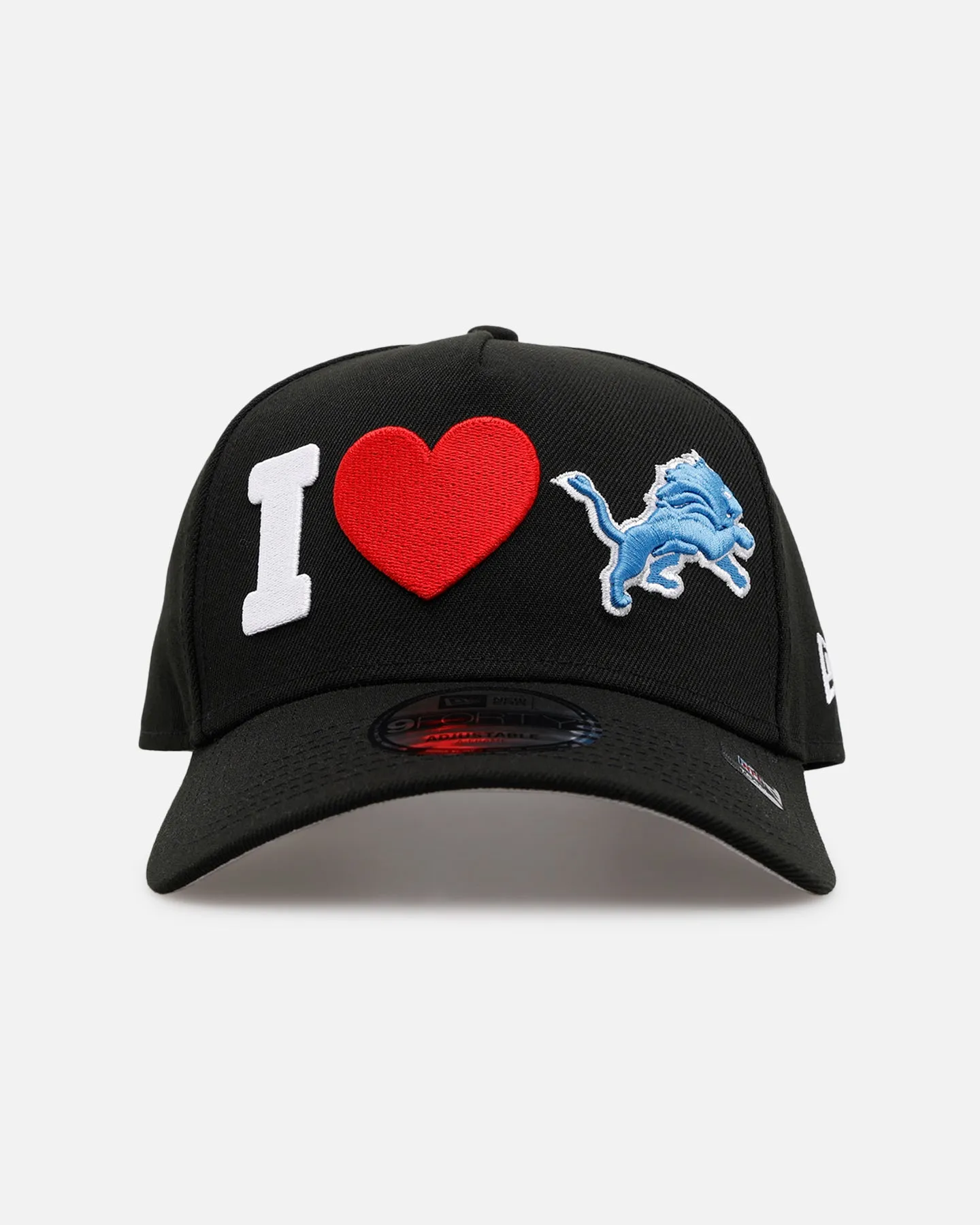 New Era Detroit Lions 'Love' 9FORTY A-Frame Snapback Black sold by Culture Kings
