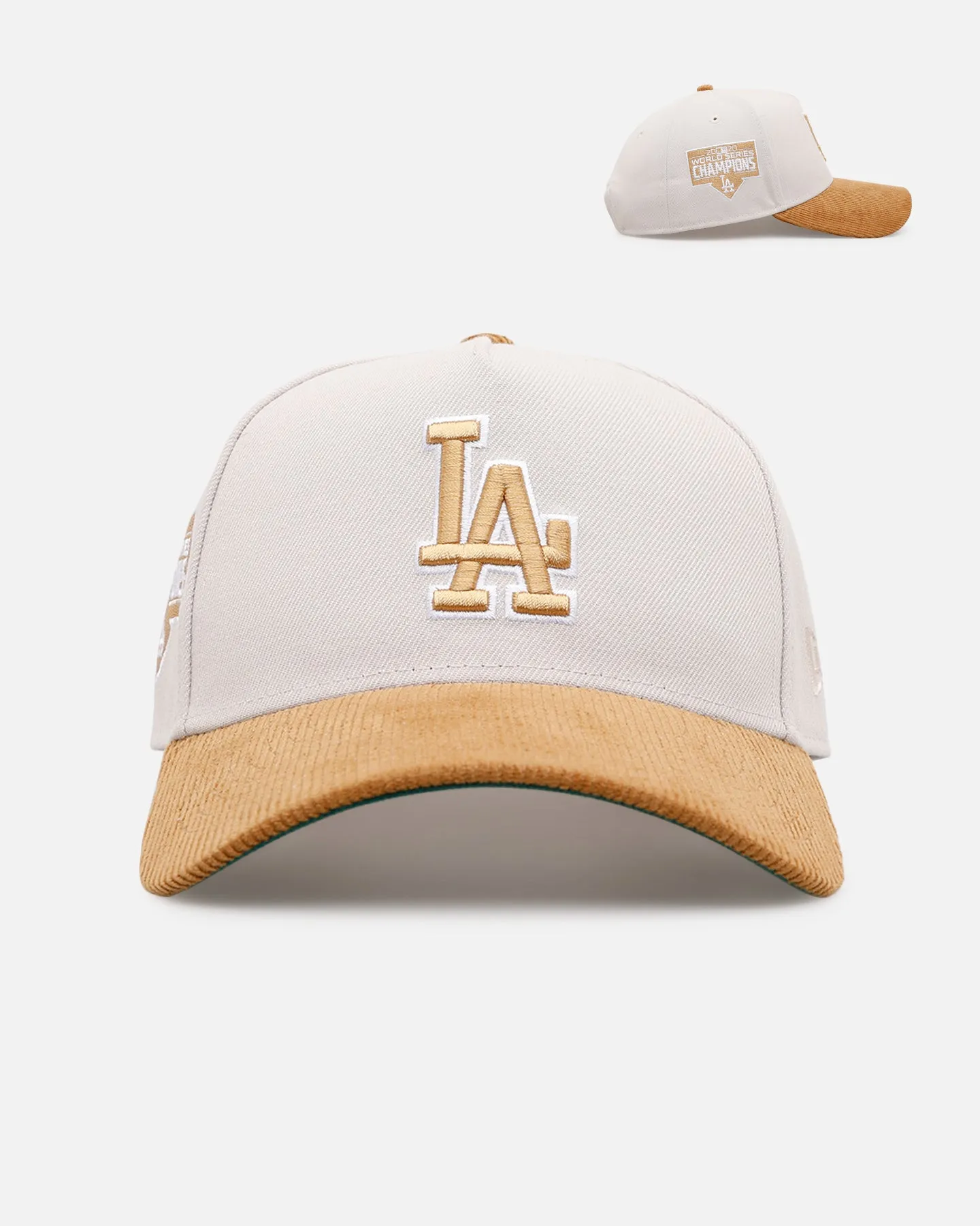 New Era Los Angeles Dodgers 'Honey Pot' 9FORTY A-Frame Snapback Stone/Wheat sold by Culture Kings