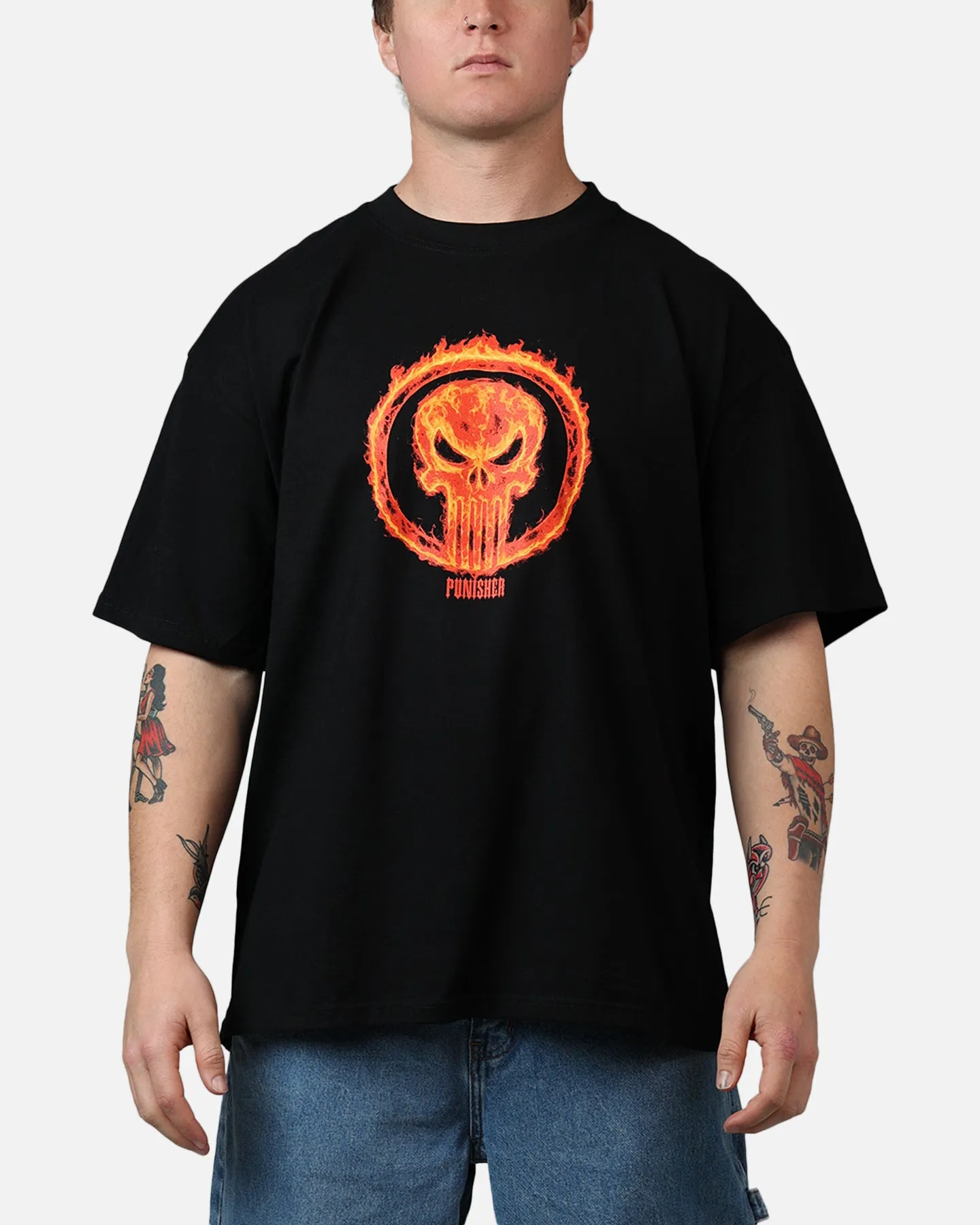 73Studio Marvel Punisher Vintage T-Shirt Black sold by Culture Kings product image thumbnail 2