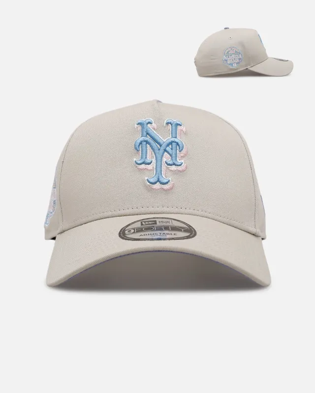 New Era New York Mets 'Pastel 2.0' 9FORTY A-Frame Snapback Stone made by New Era
