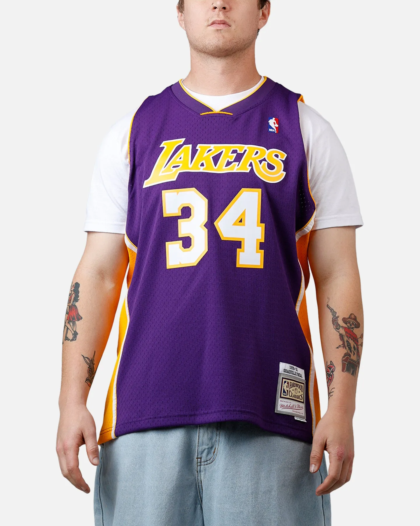 Mitchell & Ness Los Angeles Lakers Shaquille O'Neal '99-'00 #34 Swingman Jersey Purple sold by Culture Kings