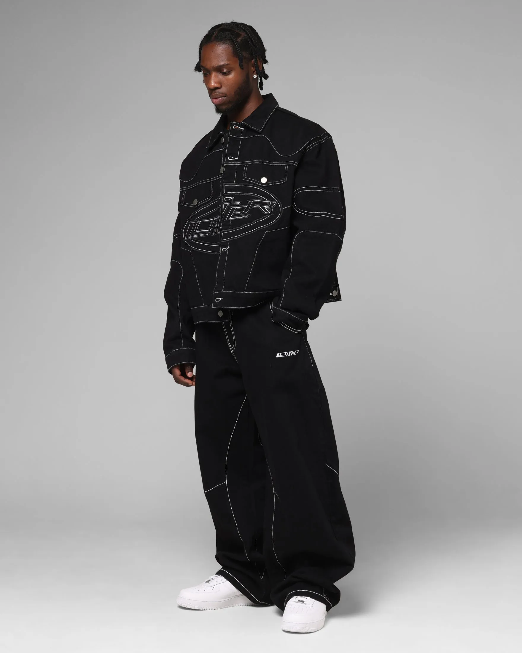 Loiter Daytona Denim Jacket Black sold by Culture Kings product image thumbnail 3
