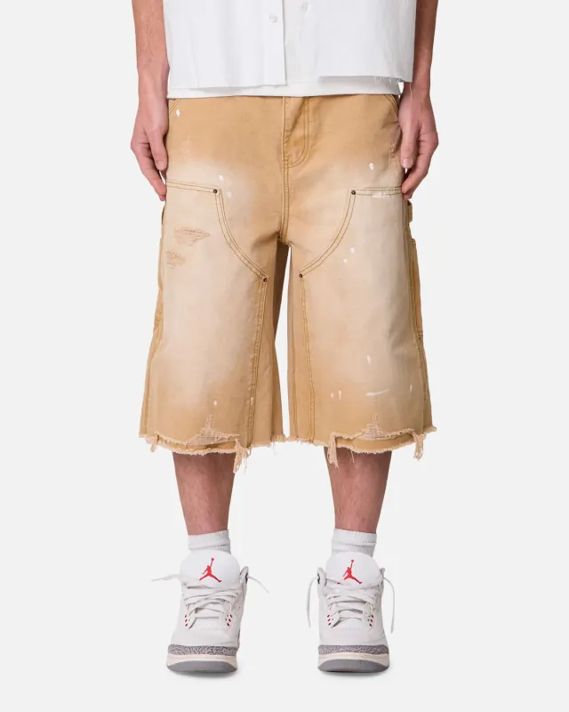 MNML Ultra Baggy Work Shorts Tan made by MNML