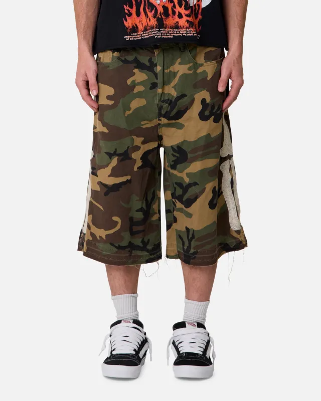 MNML Ultra Baggy Bone Shorts Camo made by MNML