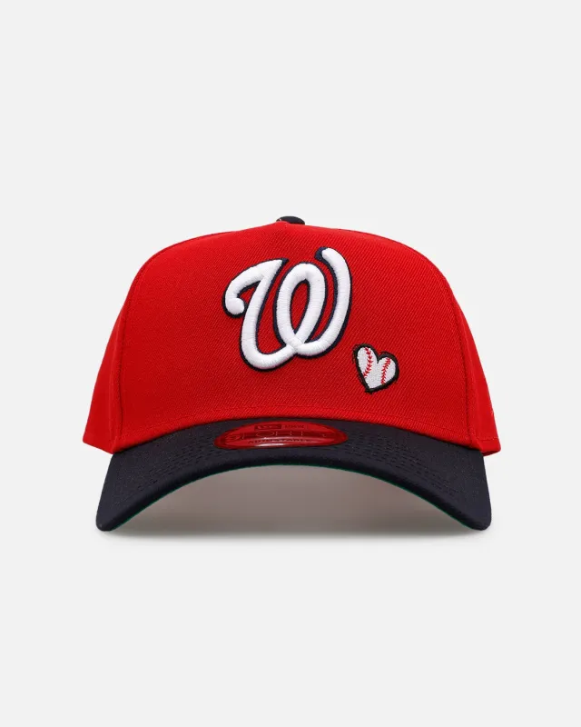 New Era Washington Nationals 'Baseball Hearts' 9FORTY A-Frame Snapback Official Team Color made by New Era