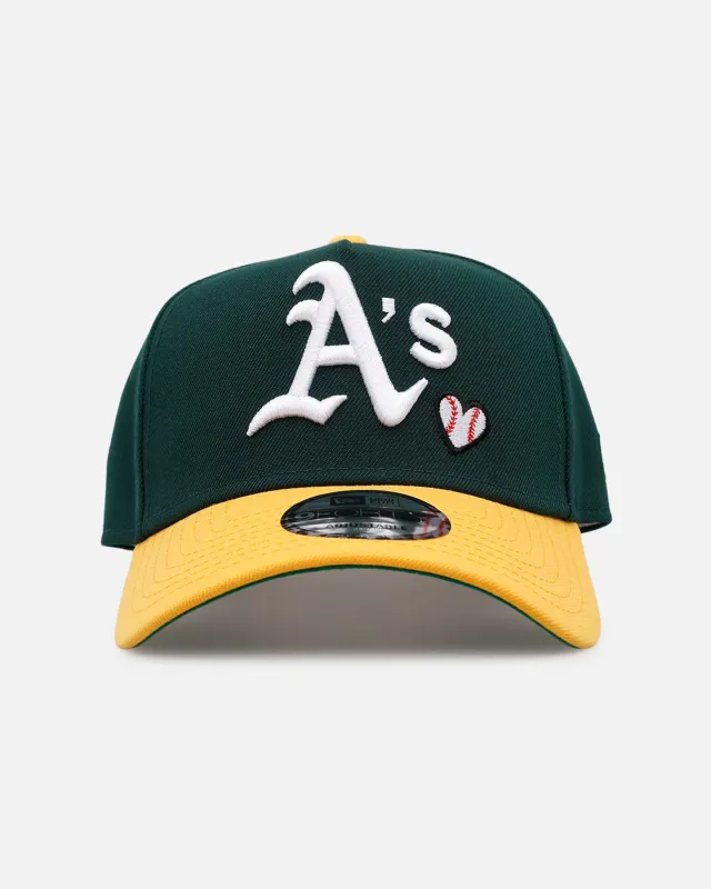 New Era Oakland Athletics 'Baseball Hearts' 9FORTY A-Frame Snapback Official Team Color made by New Era