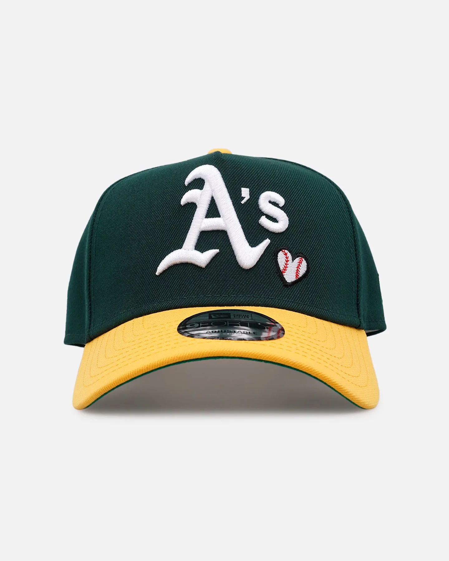 New Era Oakland Athletics 'Baseball Hearts' 9FORTY A-Frame Snapback Official Team Color sold by Culture Kings