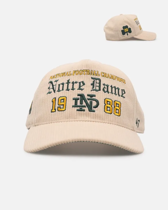 47 Brand Notre Dame 'College Champs' 1998 Champs Hitch Snapback Natural made by 47