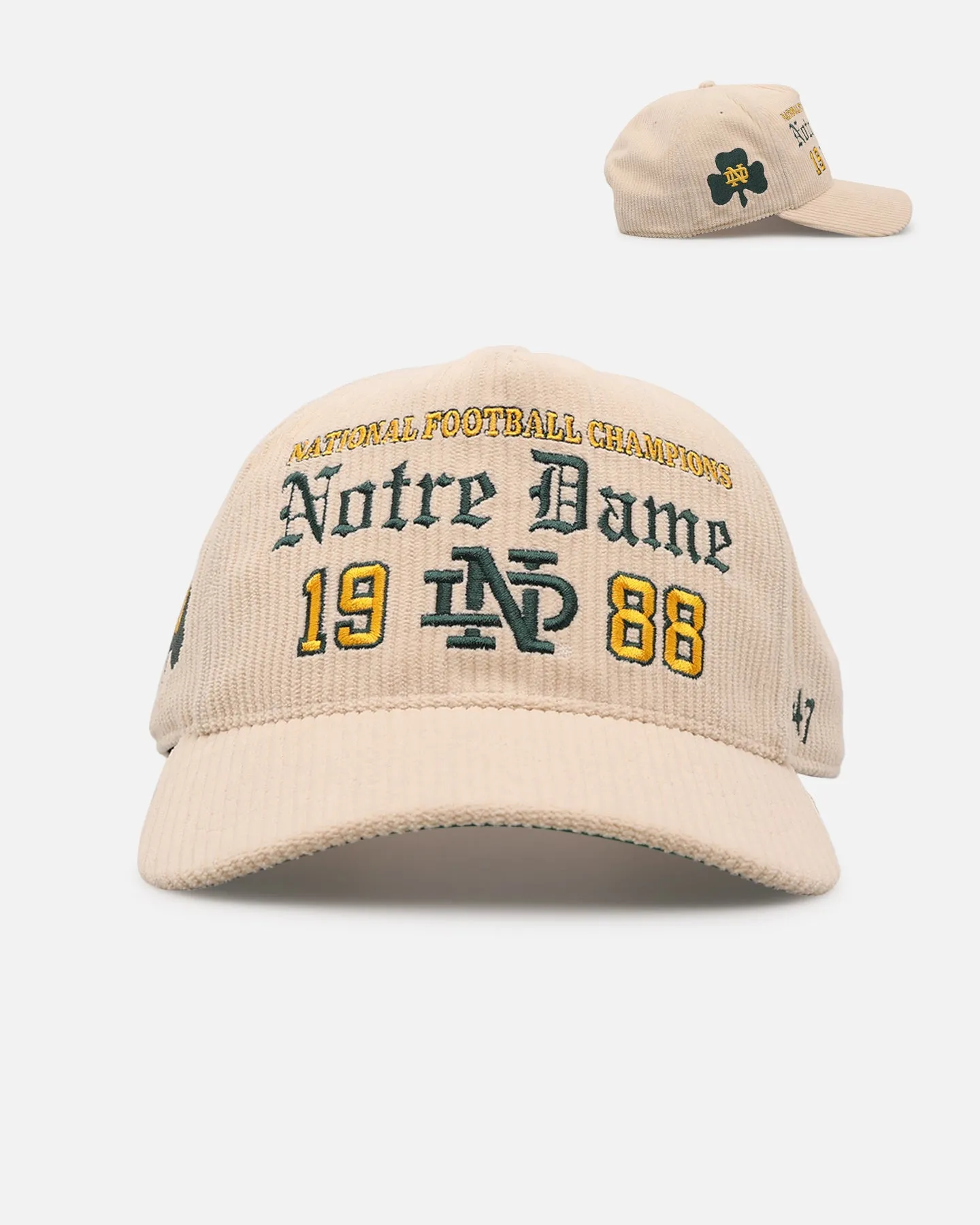 47 Brand Notre Dame 'College Champs' 1998 Champs Hitch Snapback Natural sold by Culture Kings