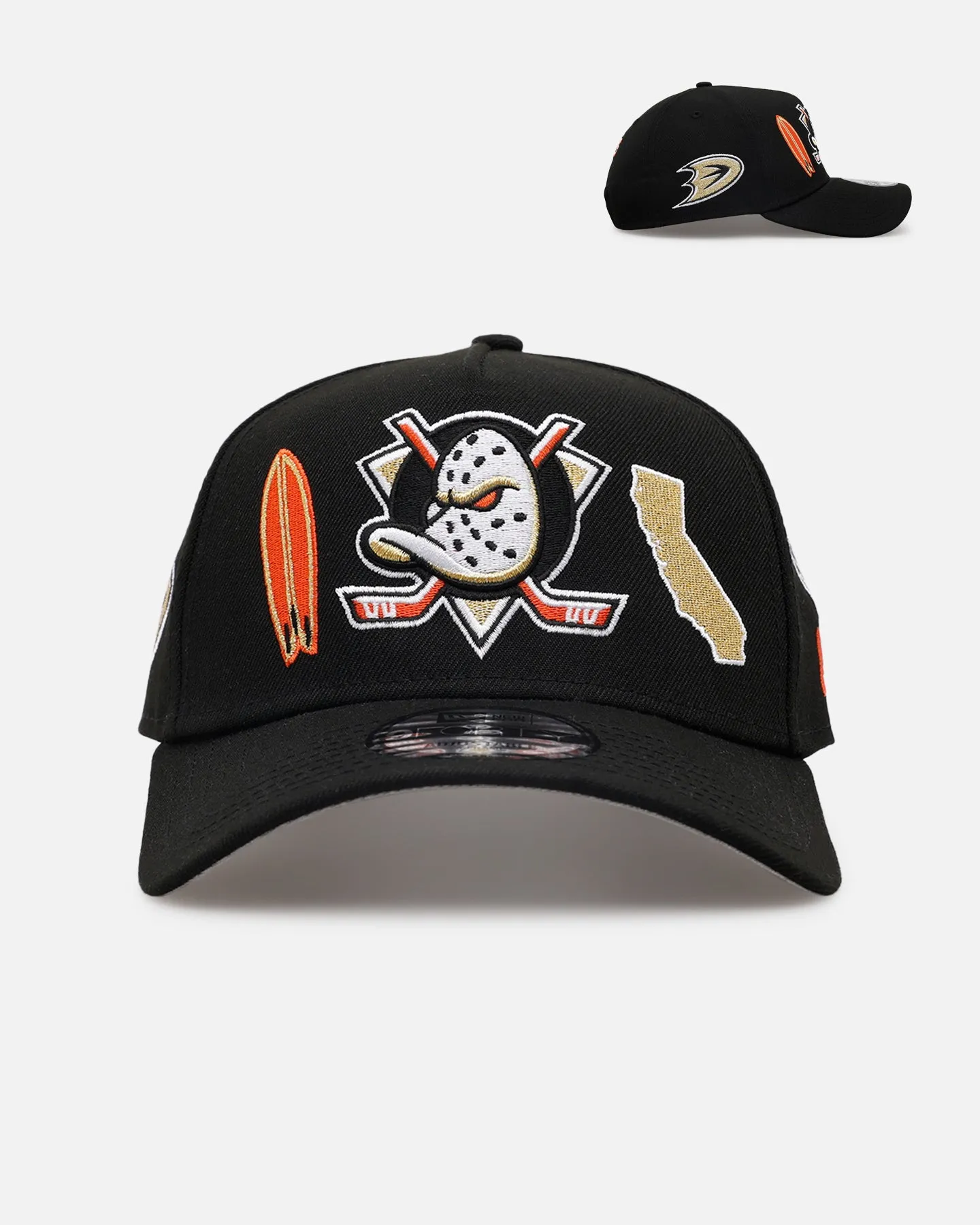 New Era Anaheim Ducks 'City Icons' 9FORTY A-Frame Snapback Black sold by Culture Kings