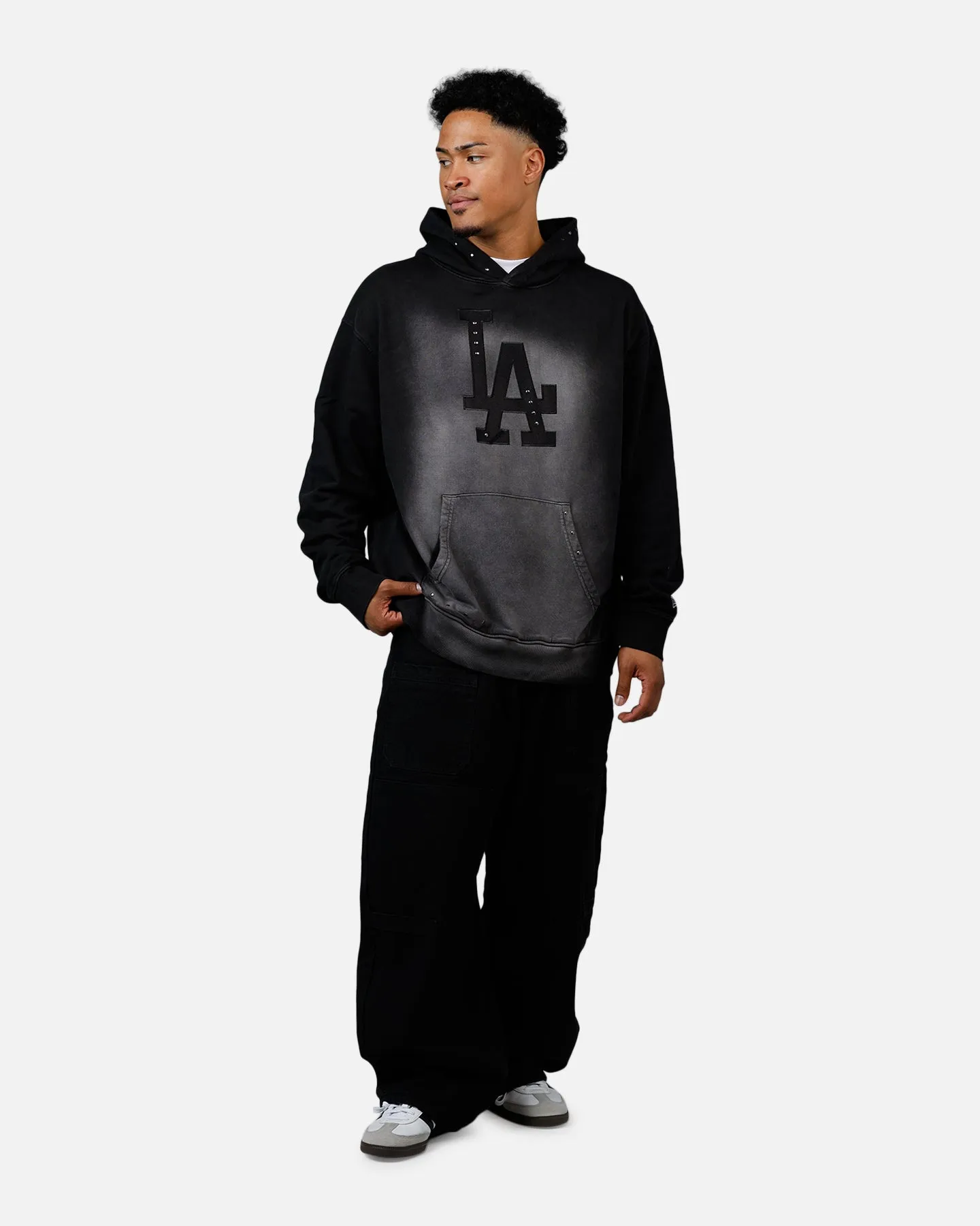 New Era Los Angeles Dodgers Stud Applique Hoodie Black sold by Culture Kings product image thumbnail 3