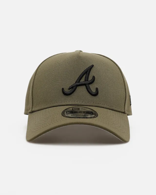 New Era Atlanta Braves 'Easy Olive' 9FORTY A-Frame Snapback Olive made by New Era