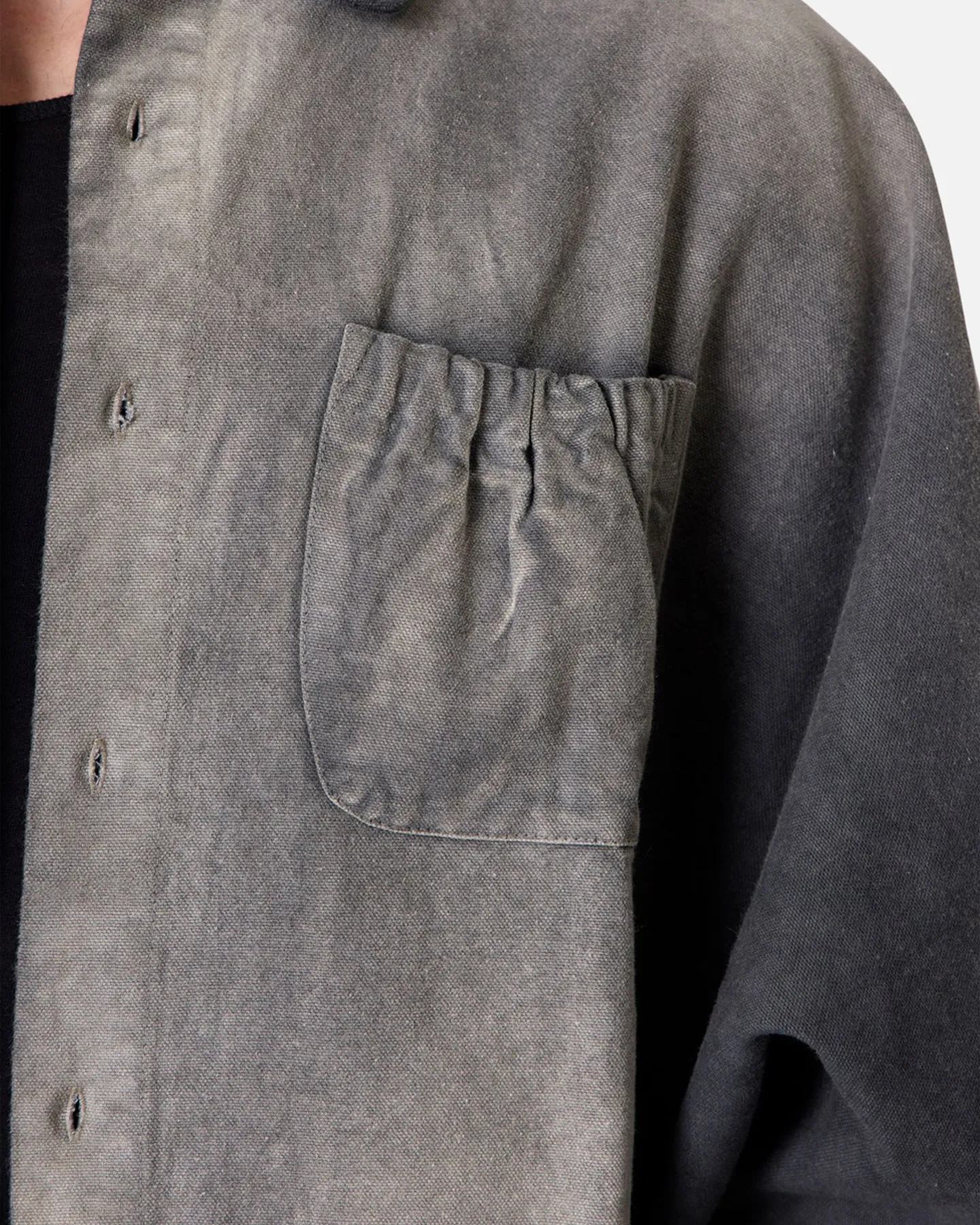 MNML Spray Denim Long Sleeve Shirt Washed Black sold by Culture Kings product image thumbnail 5