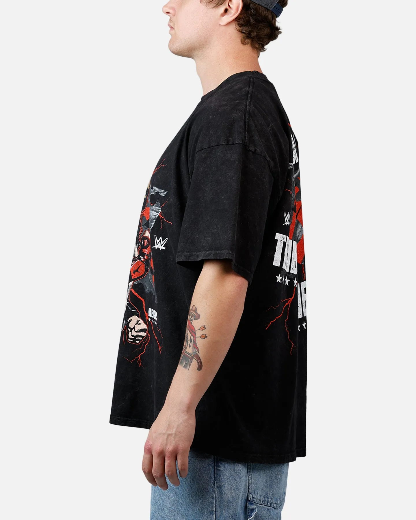 73Studio X WWE Wrestlemania 42 Roman Reigns T-Shirt Black Acidwash sold by Culture Kings product image thumbnail 5