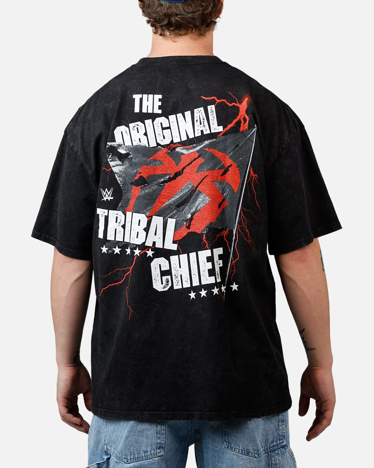 73Studio X WWE Wrestlemania 42 Roman Reigns T-Shirt Black Acidwash sold by Culture Kings product image thumbnail 2