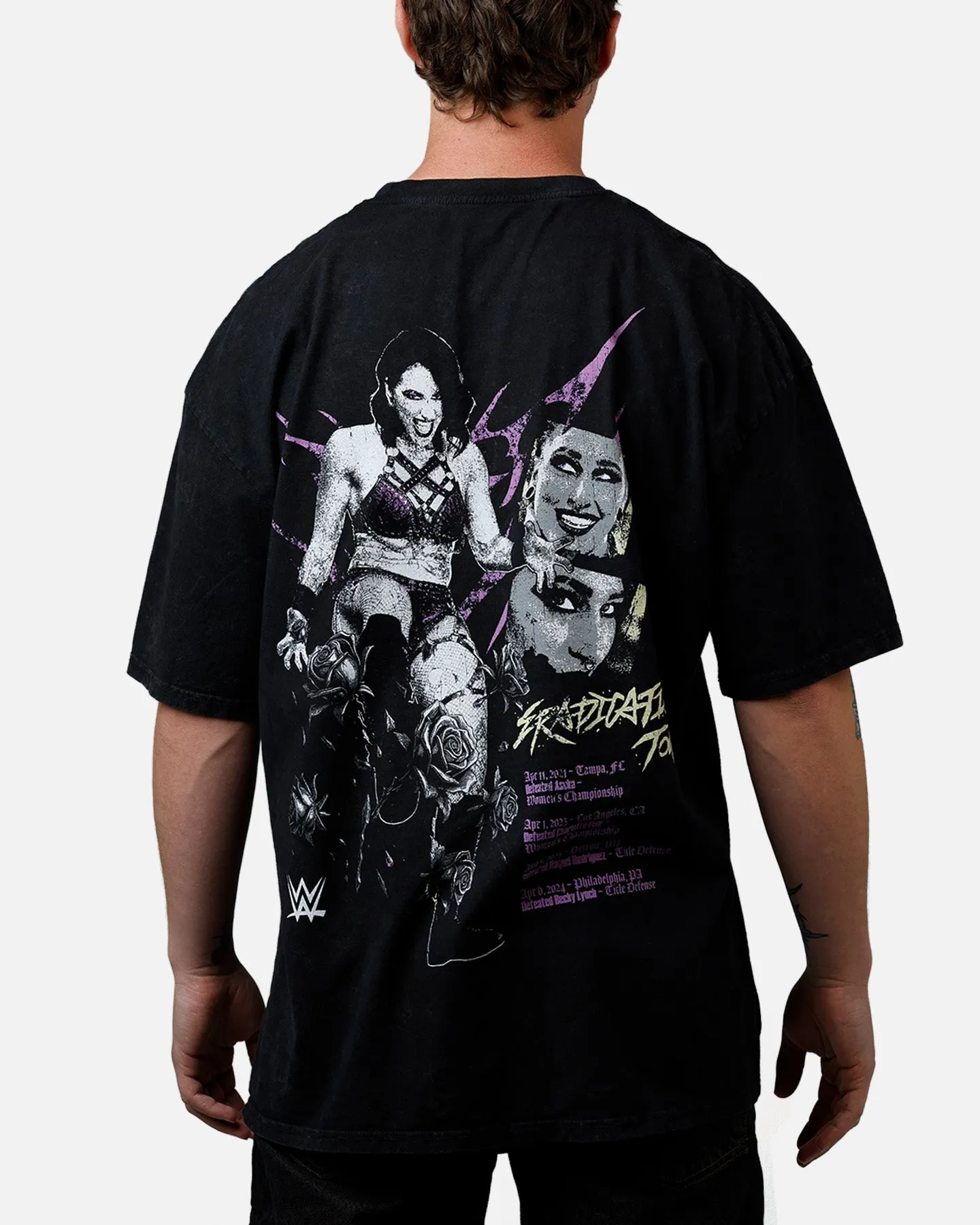 73Studio X WWE Wrestlemania 42 Rhea Ripley T-Shirt Black Acidwash sold by Culture Kings product image thumbnail 2