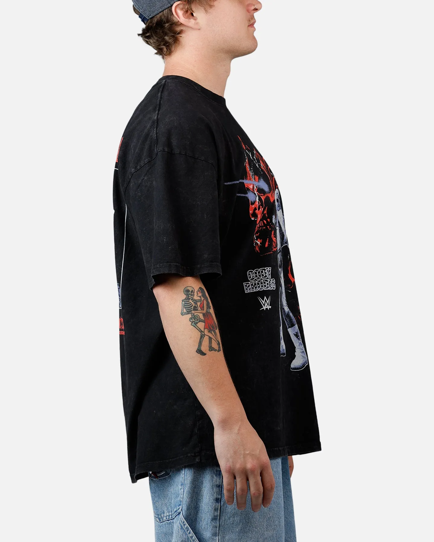 73Studio X WWE Wrestlemania 42 Cody Rhodes T-Shirt Black Acidwash sold by Culture Kings product image thumbnail 4