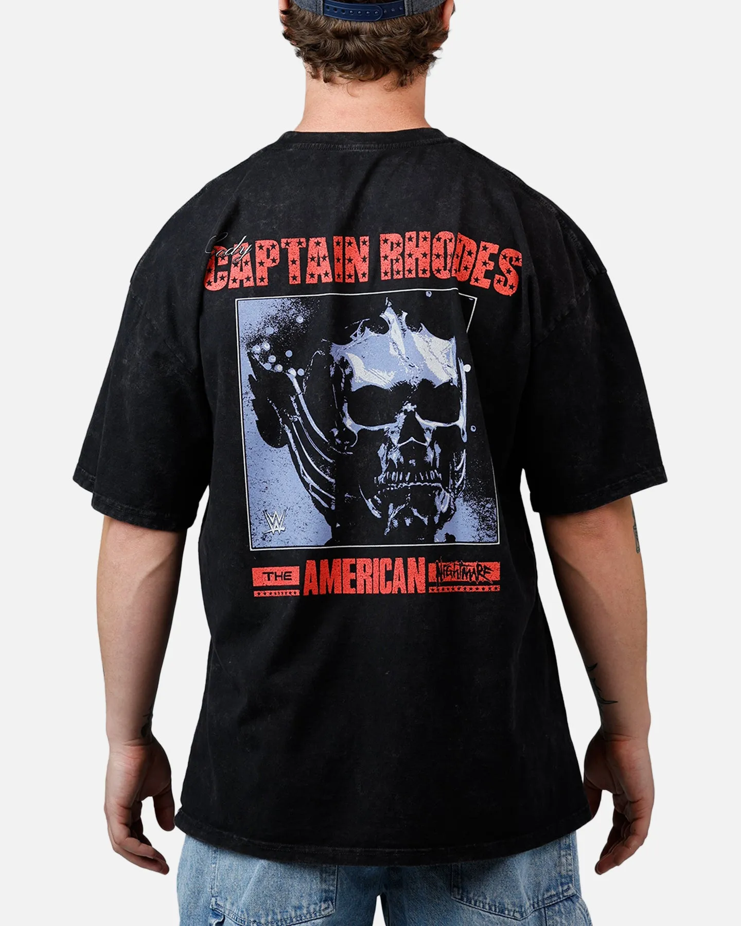 73Studio X WWE Wrestlemania 42 Cody Rhodes T-Shirt Black Acidwash sold by Culture Kings product image thumbnail 2