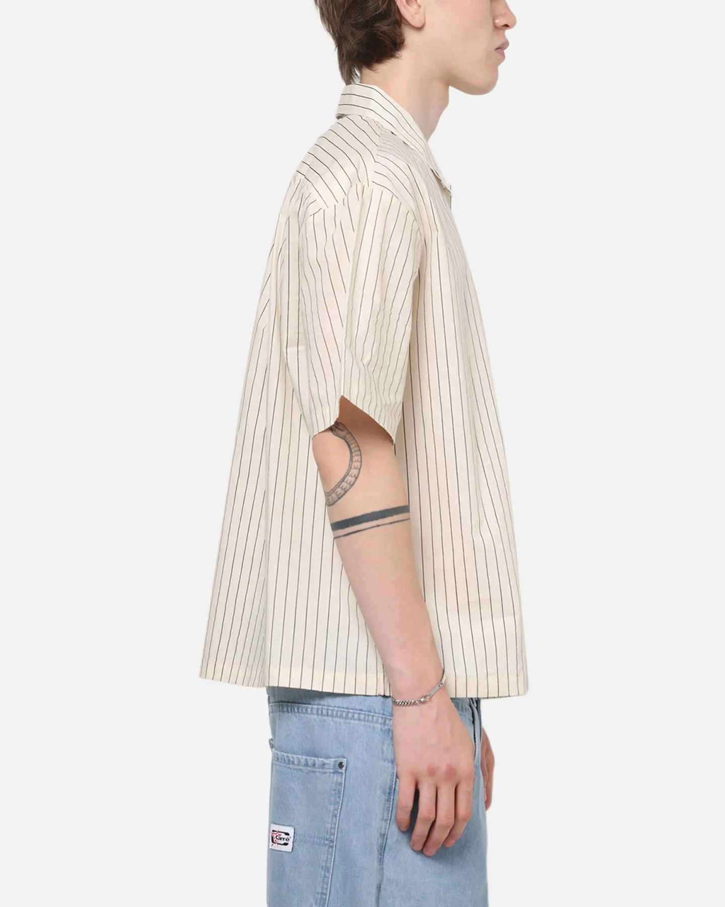 Carre Signature Rose Button Up Shirt Natural Pinstripe sold by Culture Kings product image thumbnail 4