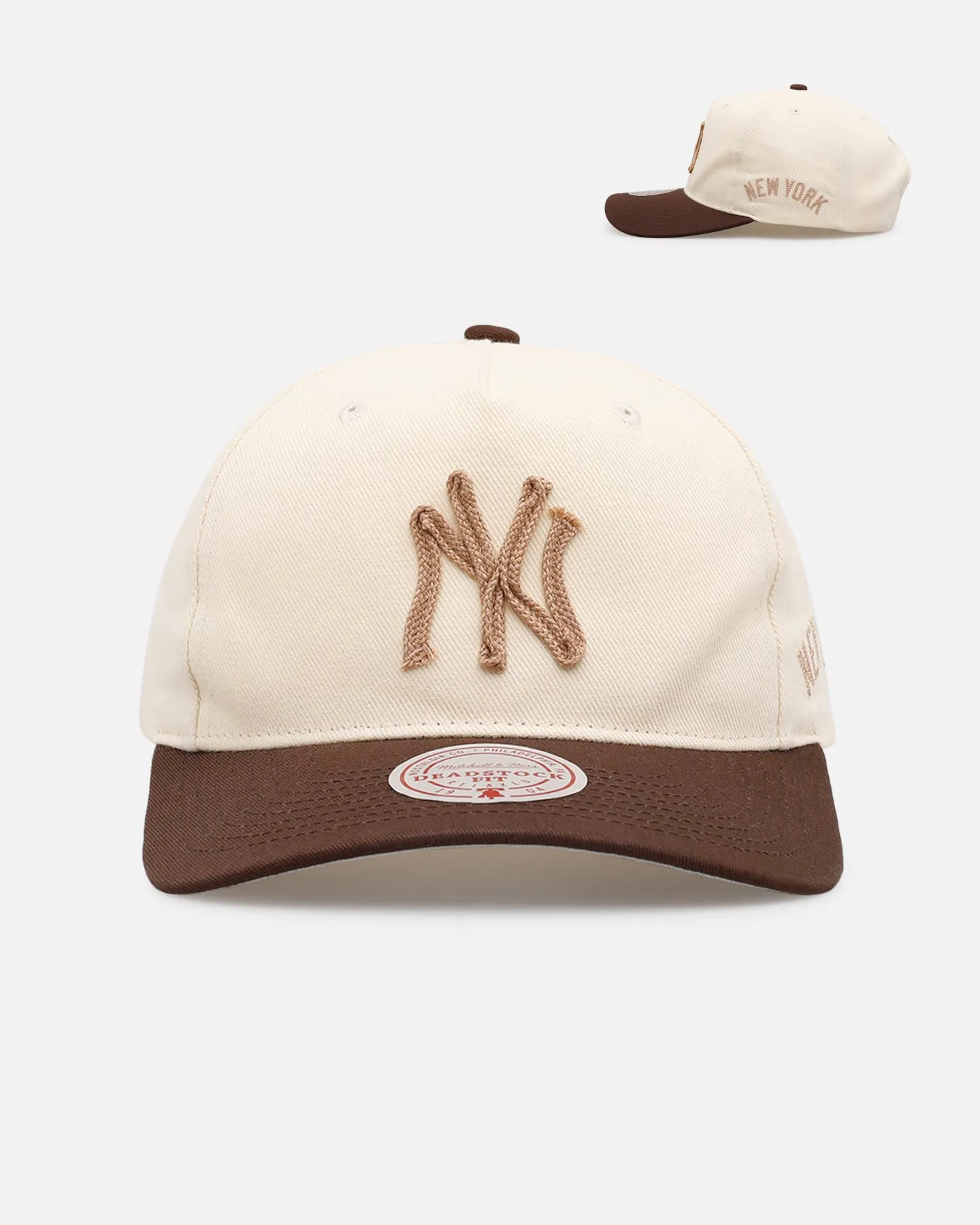 Mitchell & Ness New York Yankees 'Hand Stitch' Deadstock Snapback Brown sold by Culture Kings