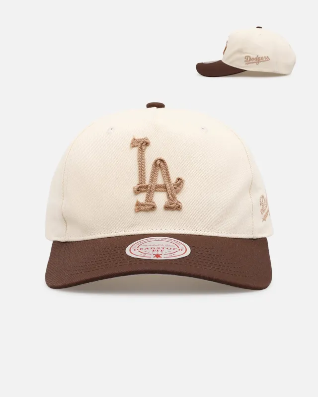 Mitchell & Ness Los Angeles Dodgers 'Hand Stitch' Deadstock Snapback Brown made by Mitchell & Ness