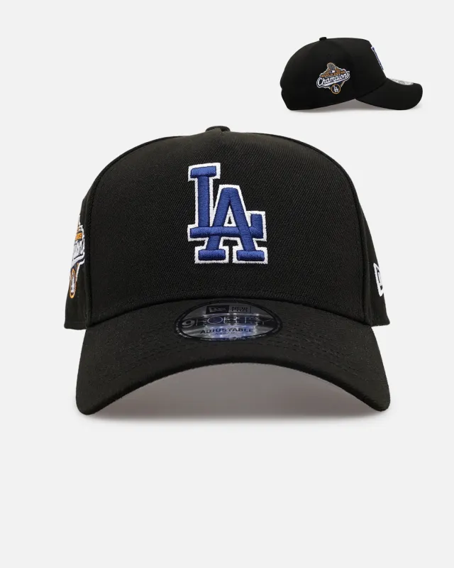 New Era Los Angeles Dodgers 'Black And Team Color' 9FORTY A-Frame Snapback Black/Official Team Color made by New Era