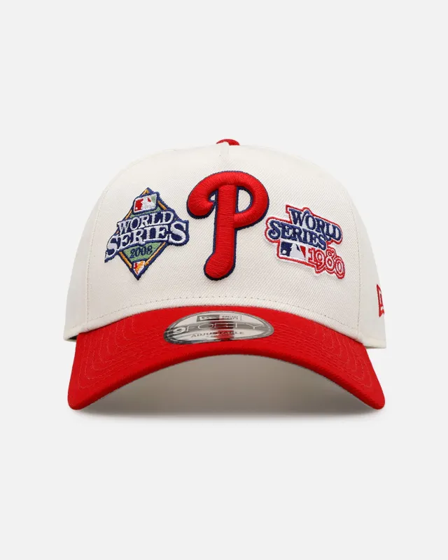 New Era Philadelphia Phillies 'World Series Logo' 9FORTY A-Frame Snapback Chrome made by New Era