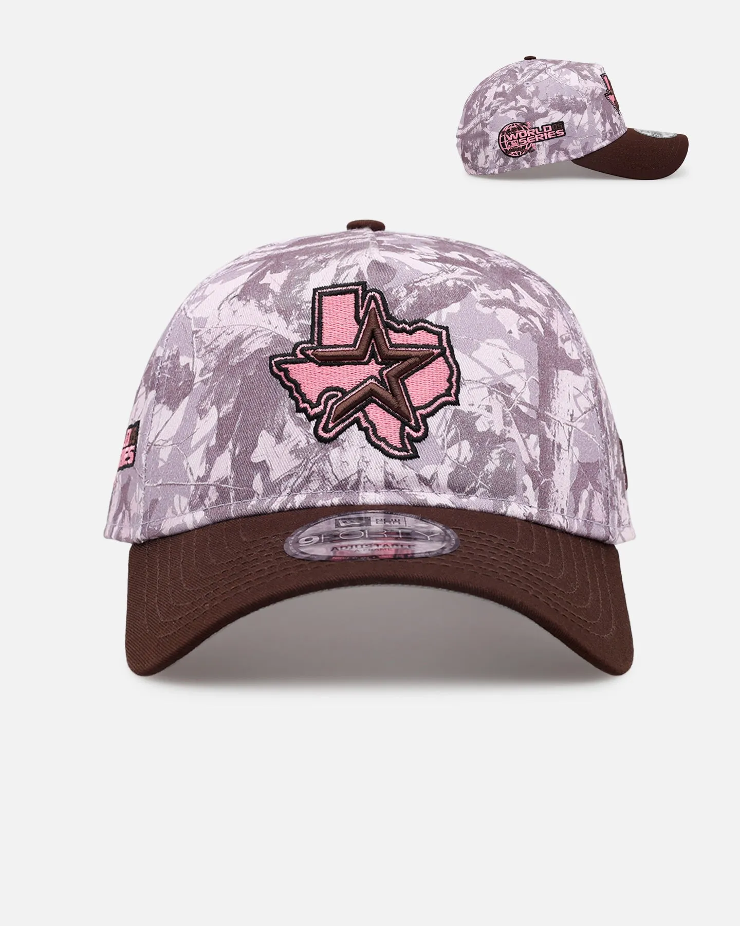 New Era Houston Astros 'Pink Tree Camo' 9FORTY A-Frame Snapback Pink sold by Culture Kings
