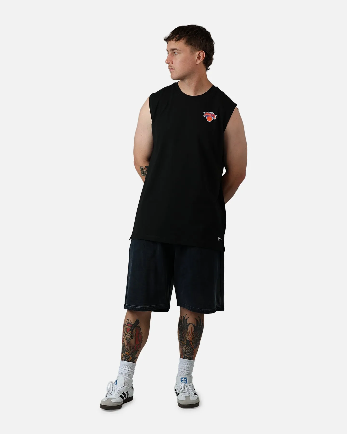 New Era New York Knicks Muscle T-Shirt Black sold by Culture Kings product image thumbnail 3