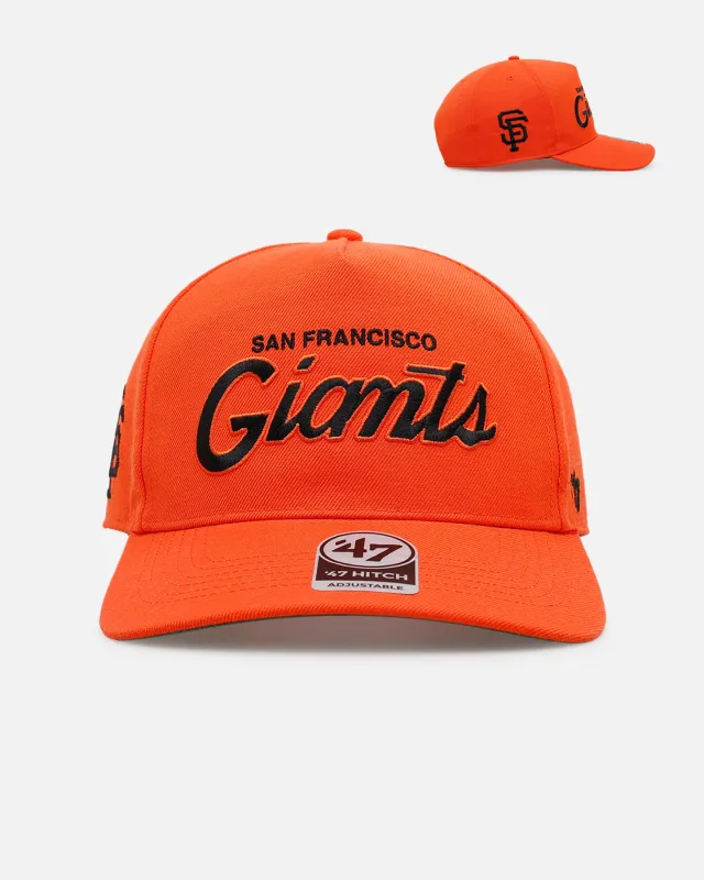 47 Brand San Francisco Giants 'Vintage Script' 47 Hitch Snapback Orange made by 47