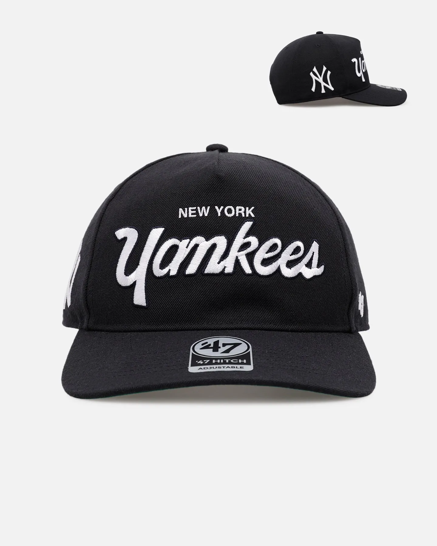 47 Brand New York Yankees 'Vintage Script' 47 Hitch Snapback Navy sold by Culture Kings