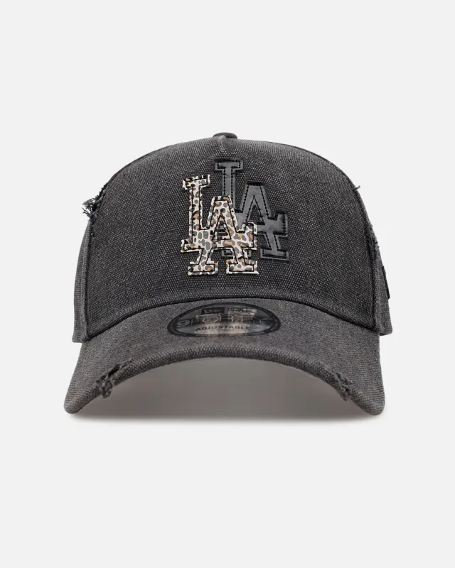 New Era Los Angeles Dodgers 'Patent Leather' 9FORTY A-Frame Strapback Washed Black made by New Era