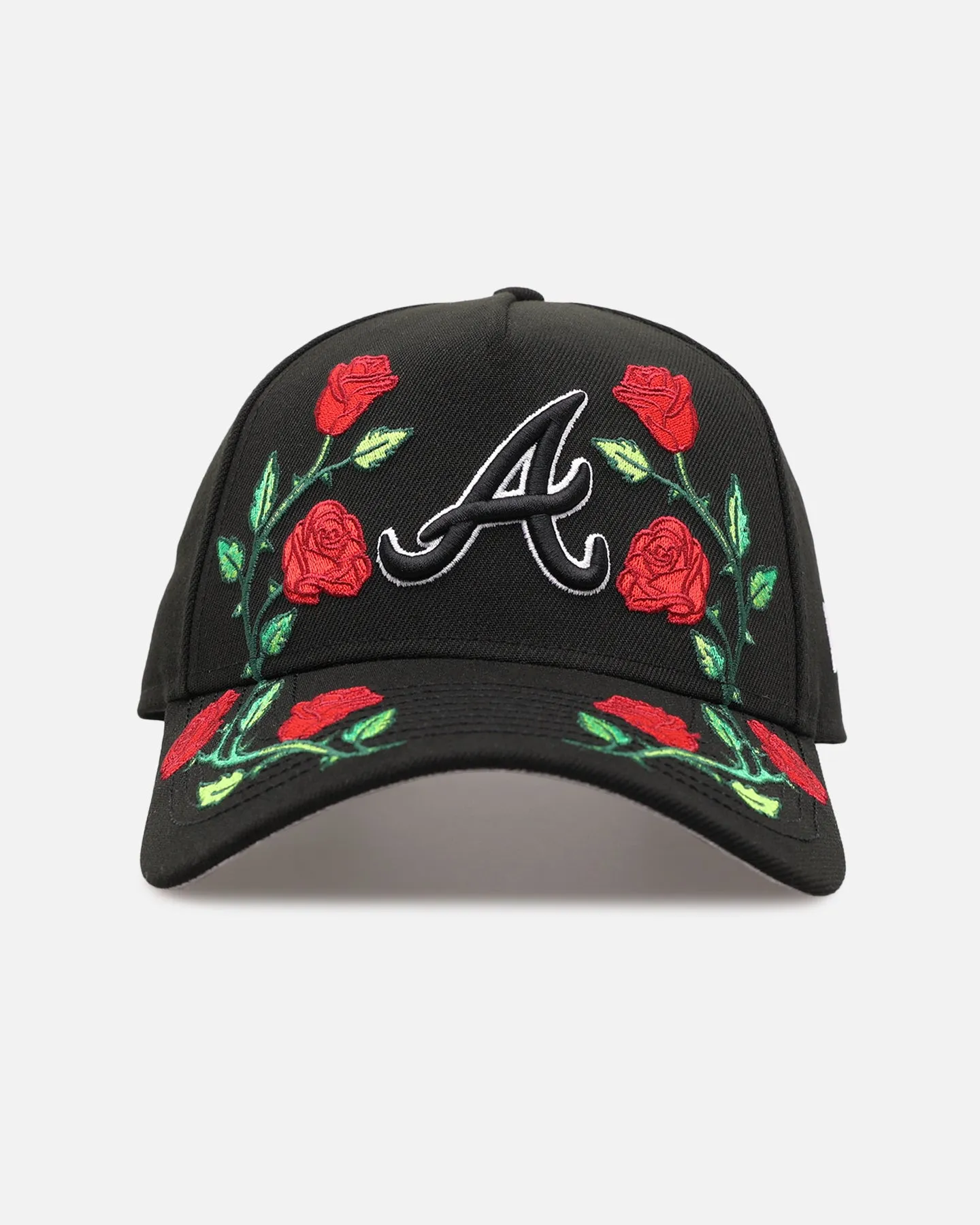 New Era Atlanta Braves 'Garden' 9FORTY A-Frame Snapback Black sold by Culture Kings