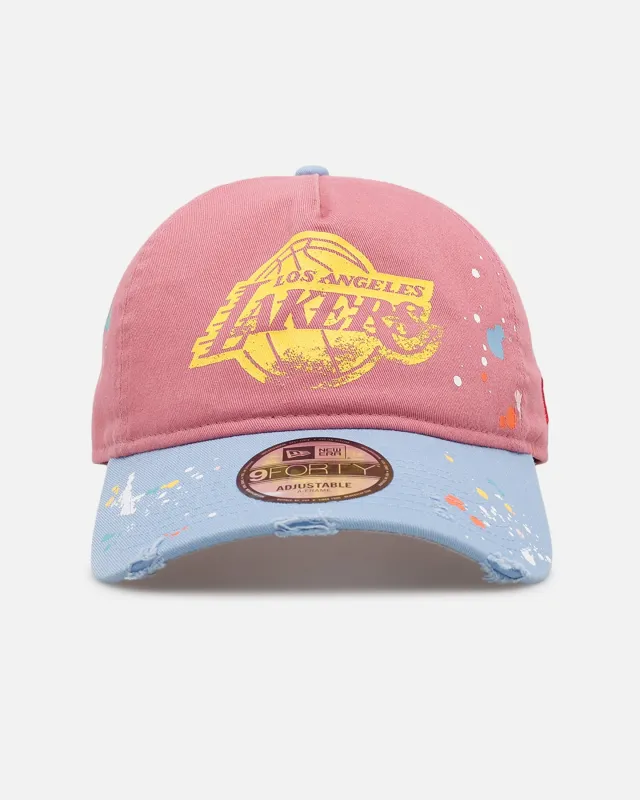 New Era Los Angeles Lakers 'Seasoned' 9FORTY A-Frame Strapback Pink/Blue made by New Era