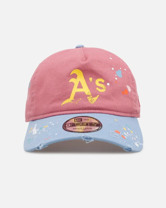 New Era Oakland Athletics 'Seasoned' 9FORTY A-Frame Strapback Pink/Blue made by New Era