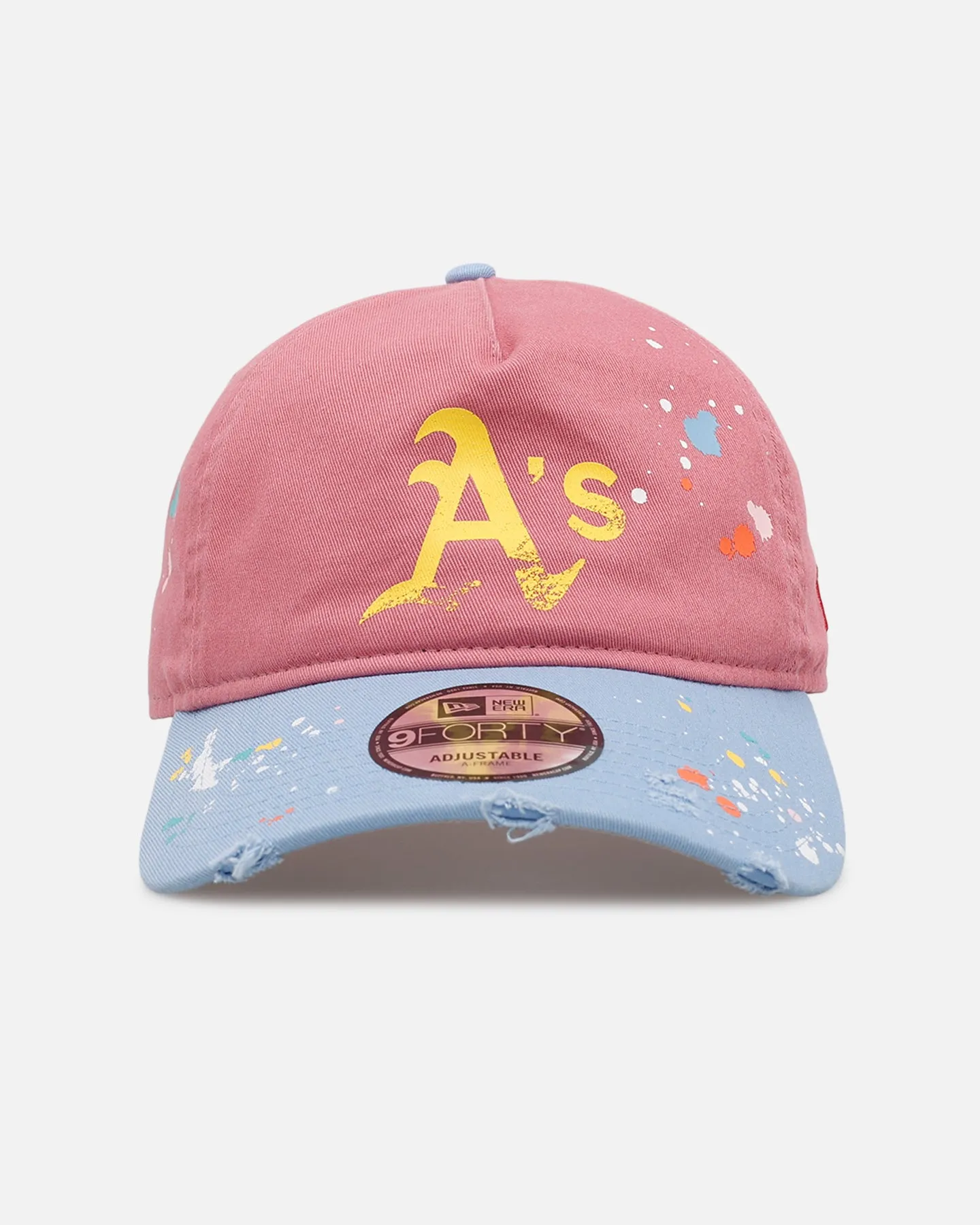 New Era Oakland Athletics 'Seasoned' 9FORTY A-Frame Strapback Pink/Blue sold by Culture Kings