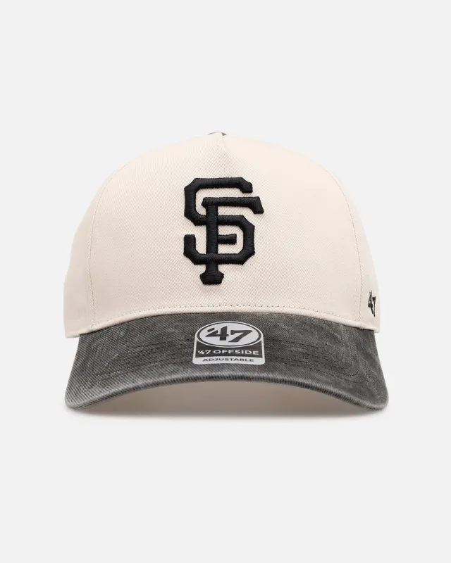 47 Brand San Francisco Giants 'Washed Black Visor' 47 Offside Snapback Natural made by 47