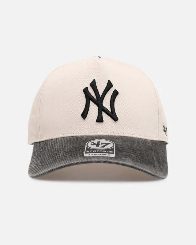 47 Brand New York Yankees 'Washed Black Visor' 47 Offside Snapback Natural made by 47