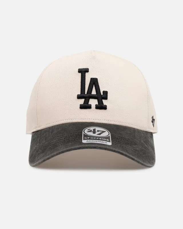 47 Brand Los Angeles Dodgers 'Washed Black Visor' 47 Offside Snapback Natural made by 47