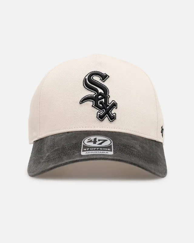 47 Brand Chicago White Sox 'Washed Black Visor' 47 Offside Snapback Natural made by 47